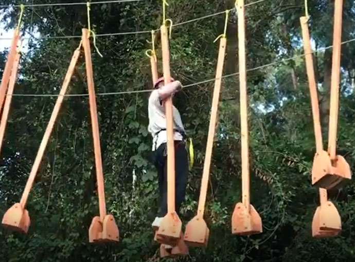 Ziplining at Lake Bunyonyi