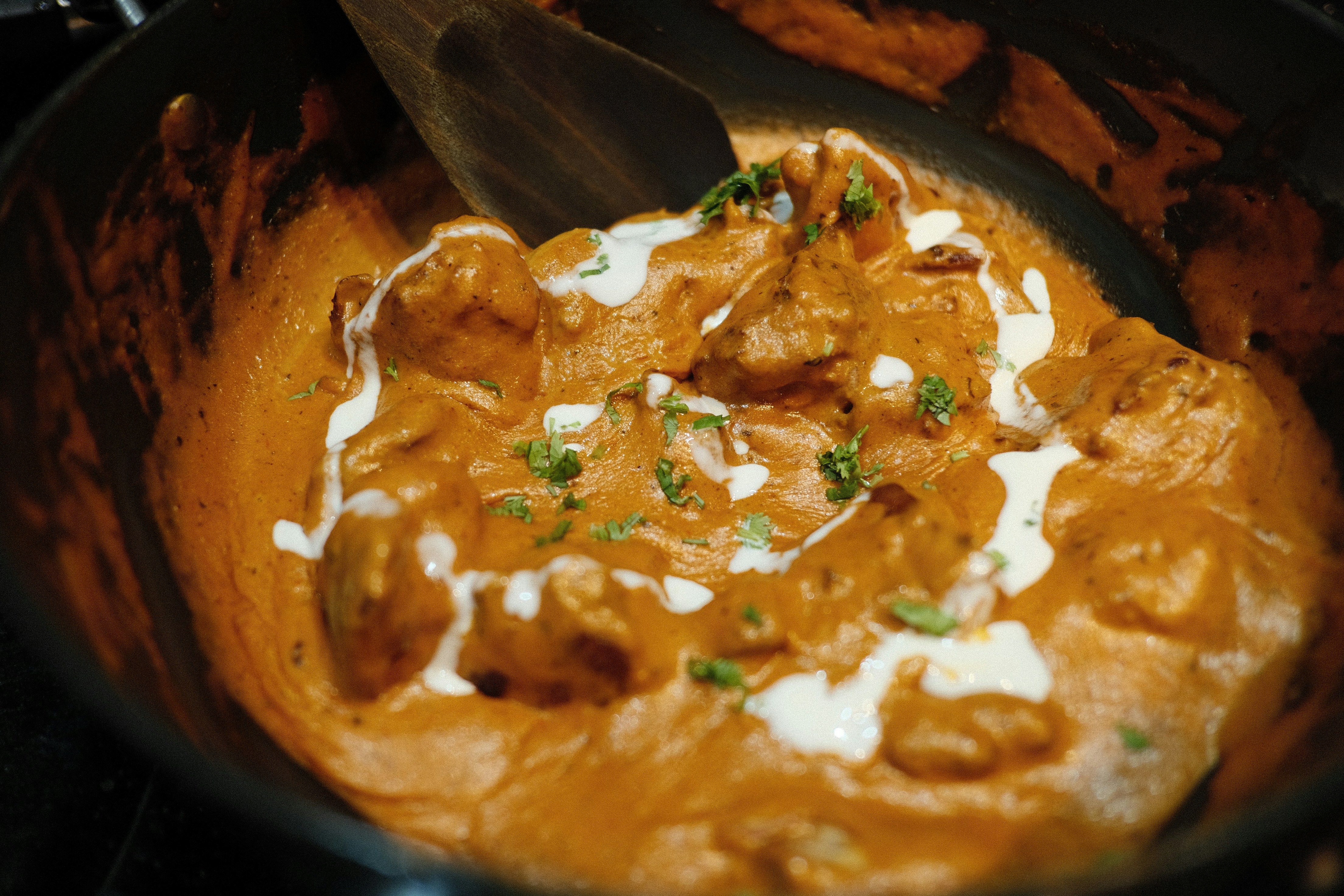 Butter chicken curry served at Nyamunyonyi Lake Resort